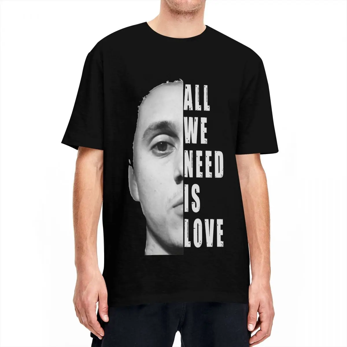 Casual Canserbero Love All I Need Is Love T Shirt Men Round Neck Short Sleeve Tops Cotton Top Tee