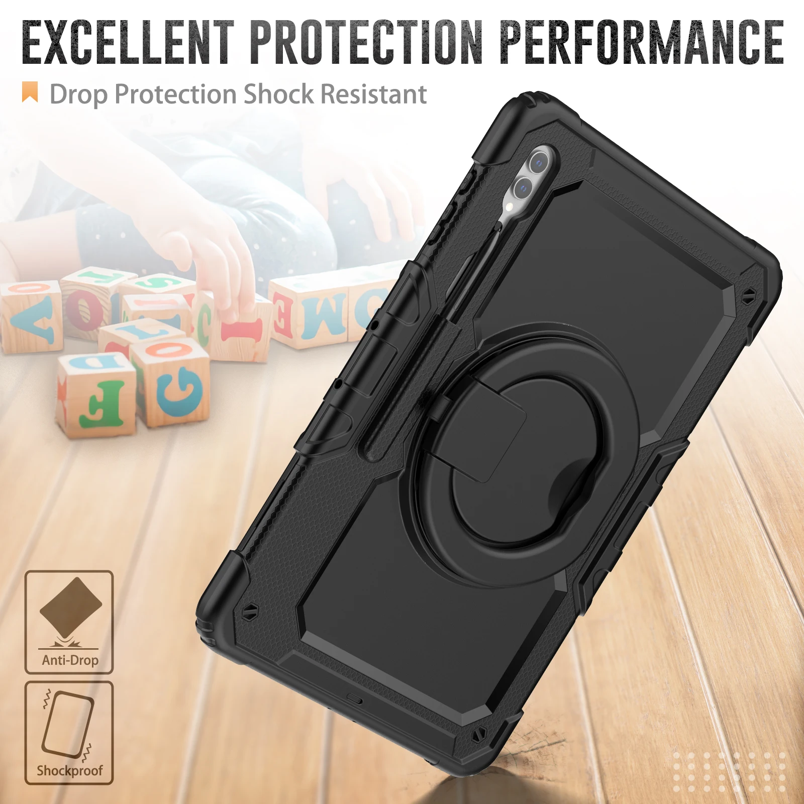 

Armor Handle Grip Case Universal For Samsung Galaxy Tab S10 S9 S8 Ultra 14.6 inch SM-X920 X926 X910 X916 X900 X906 Stand Cover