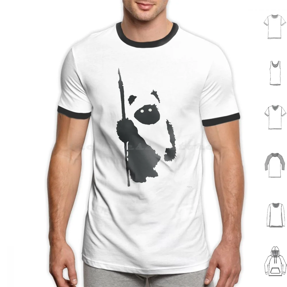 Ewok Silhouette T Shirt 6Xl Cotton Cool Tee Ewok Bear Panda Silhouette Teddybear Cute Adorable Endor Jub Jub Fur Big Foot