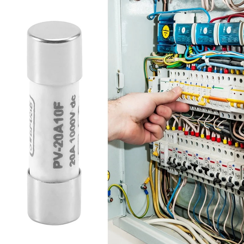 10 buah 1000 VDC Fuse Solar PV Explosion-proof Fuse Silver - 20A