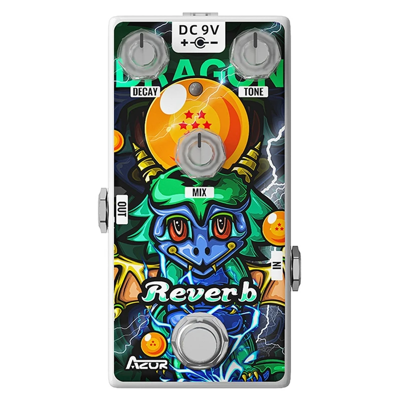 

AZOR AP-509 Guitar Effect 12 Zodiac Series Dragon Reverb Guitar Pedal Effect Reverb Mini Pedal Guitar Effects Accessories