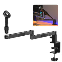 Ulanzi LS26 PRO Desktop Low Microphone Stand 360° Adjustable All-Aluminum Alloy Structure 48cm Super Long Cross Arm