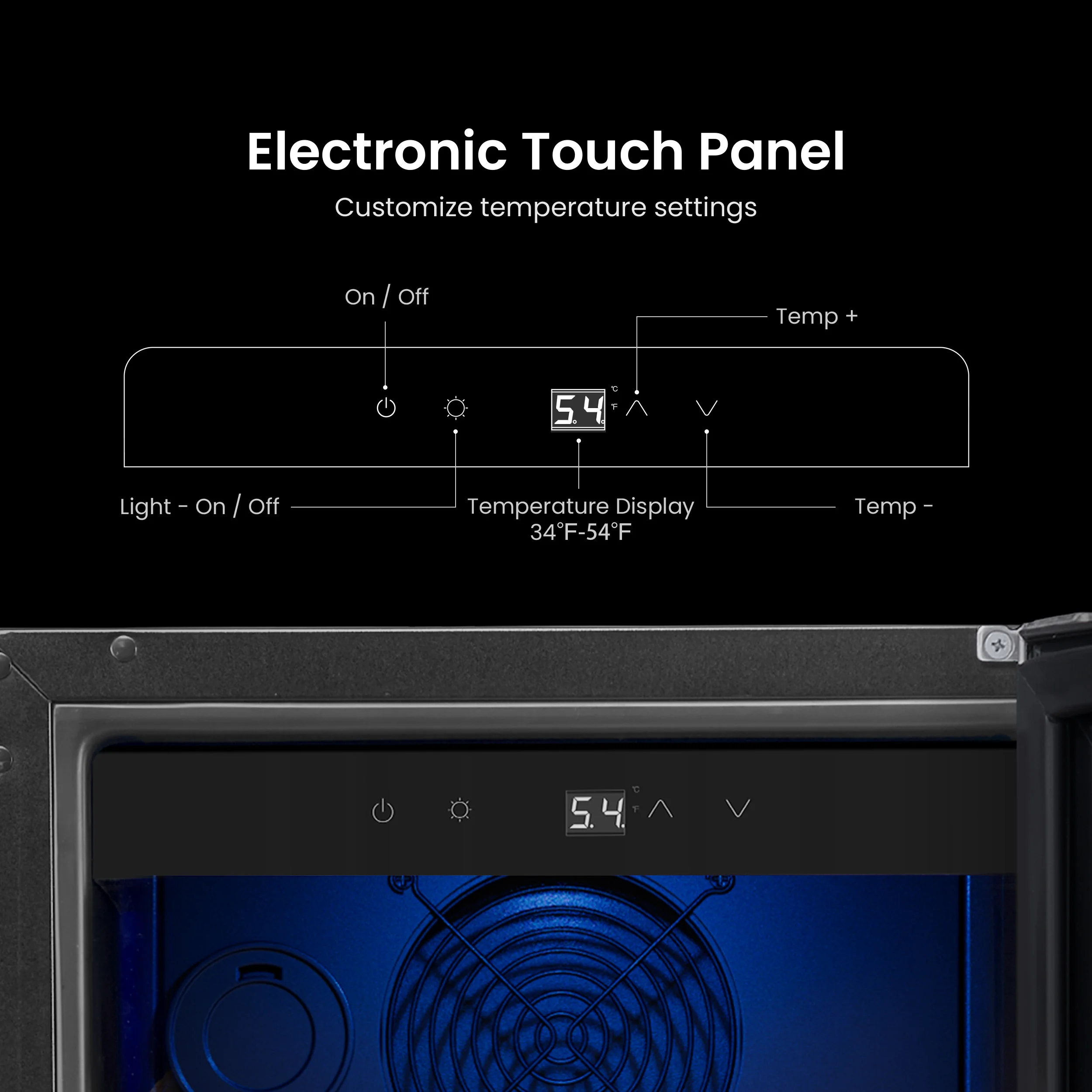 Холодильник для вина и напитков Yeego 85 л — универсальный компрессорный холодильник и холодильник на 80 банок с регулируемой температурой и функцией блокировки