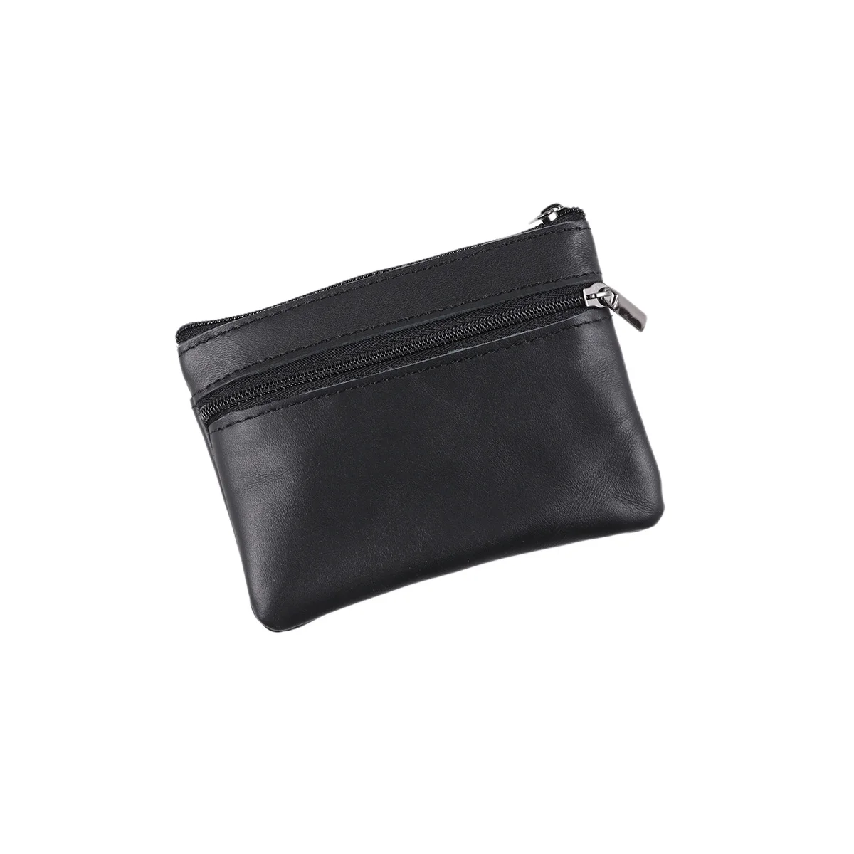 

Unisex Mini Zipper Coin Purse Driver License Wallet Compact Credit Card Holder Pocket Purse Black Wallet
