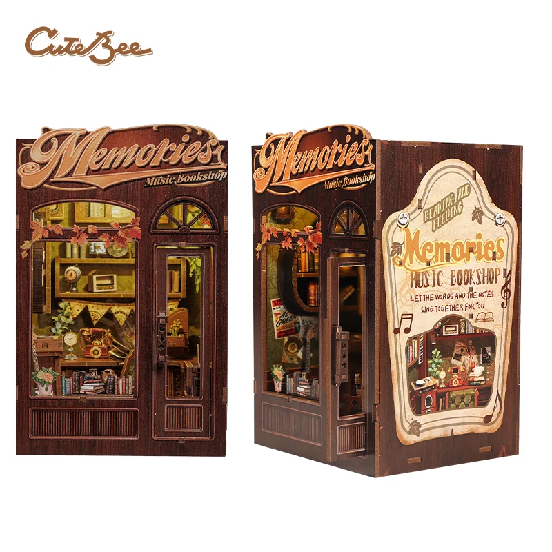 

Набор для творчества CuteBee Hot Sale: 3D-пазл «Книжный уголок» SD04B, деревянный миниатюрный домик, набор для рукоделия, 3D-конструктор «Книжный уголок»