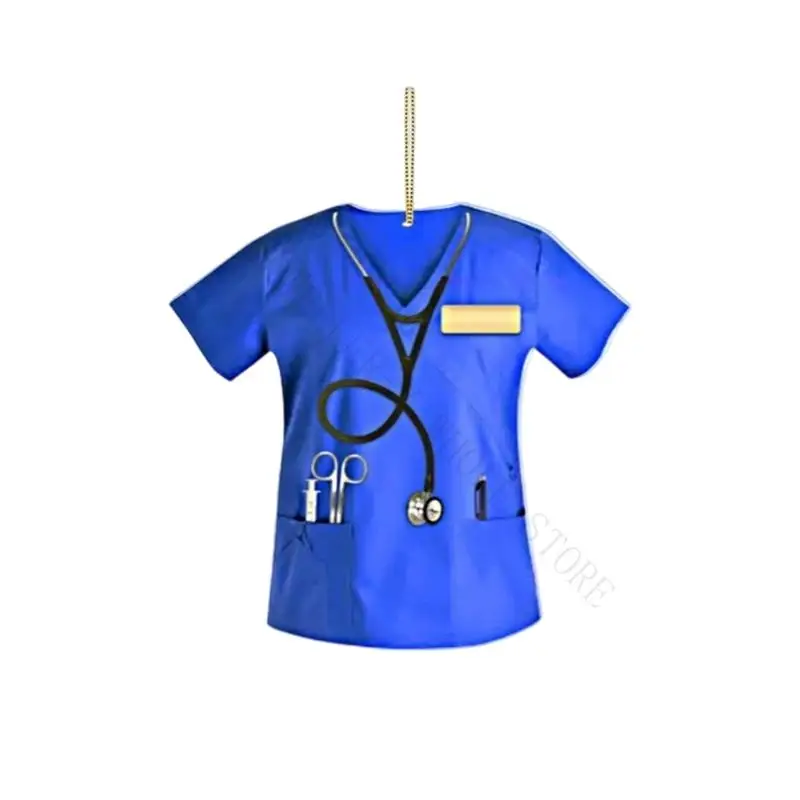 R7UF Acrylic Nurse Themed Auto Ornament Unique Keychain Pendant for Car Decors Perfect Present for Nurse Professionals