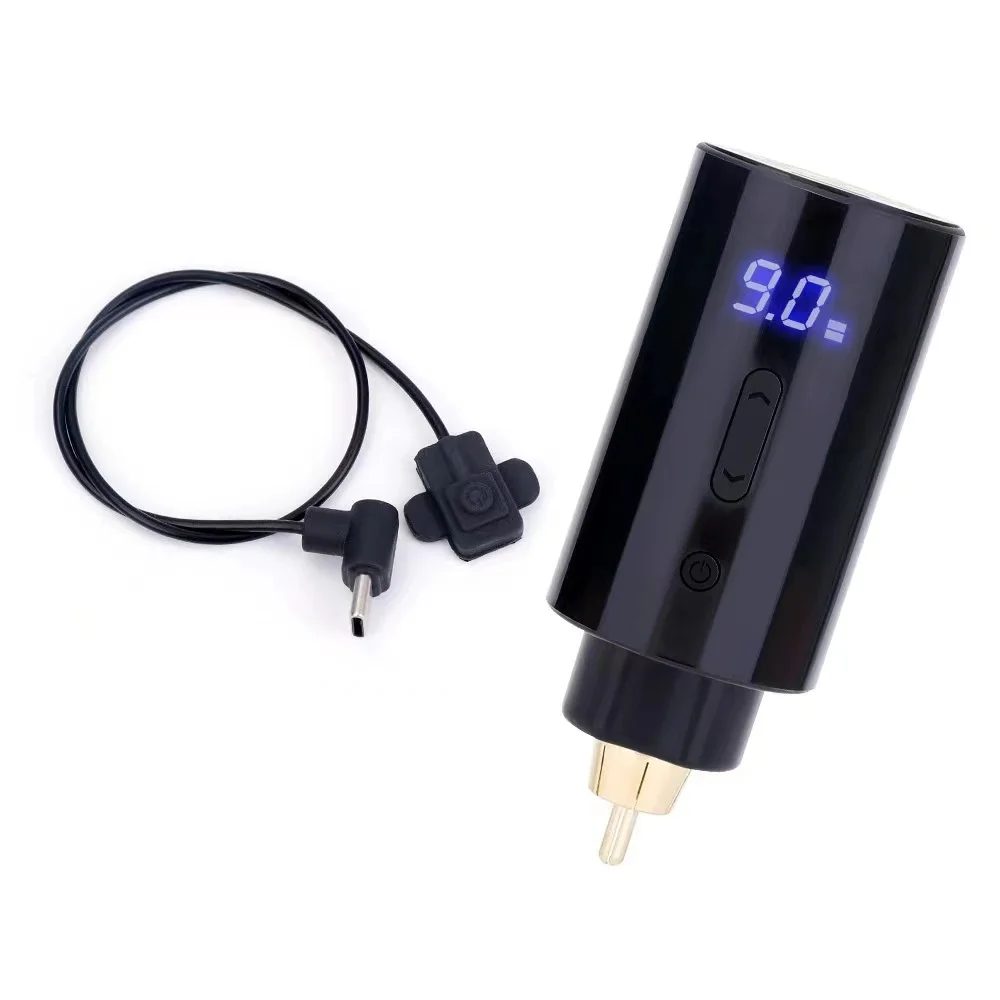 

1400mAh Tattoo Pen Battery RCA Connector Mini Wirseless Power Supply For Tattoo Rotary Machine Pen Voltage Display Type-C