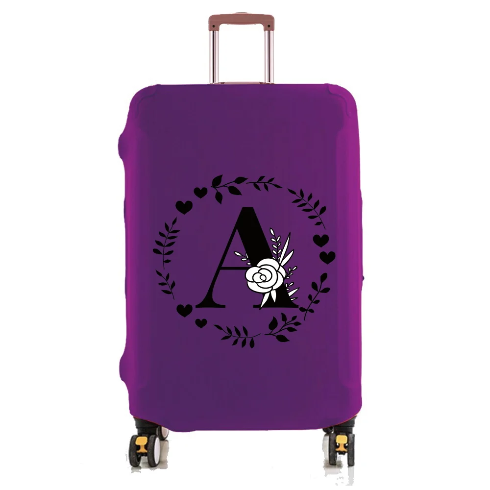 Luggage Cover Travelneedments Purple Luggage Cover Dust Proof Scratch Resistant Reusable Garland Letter Printing Series