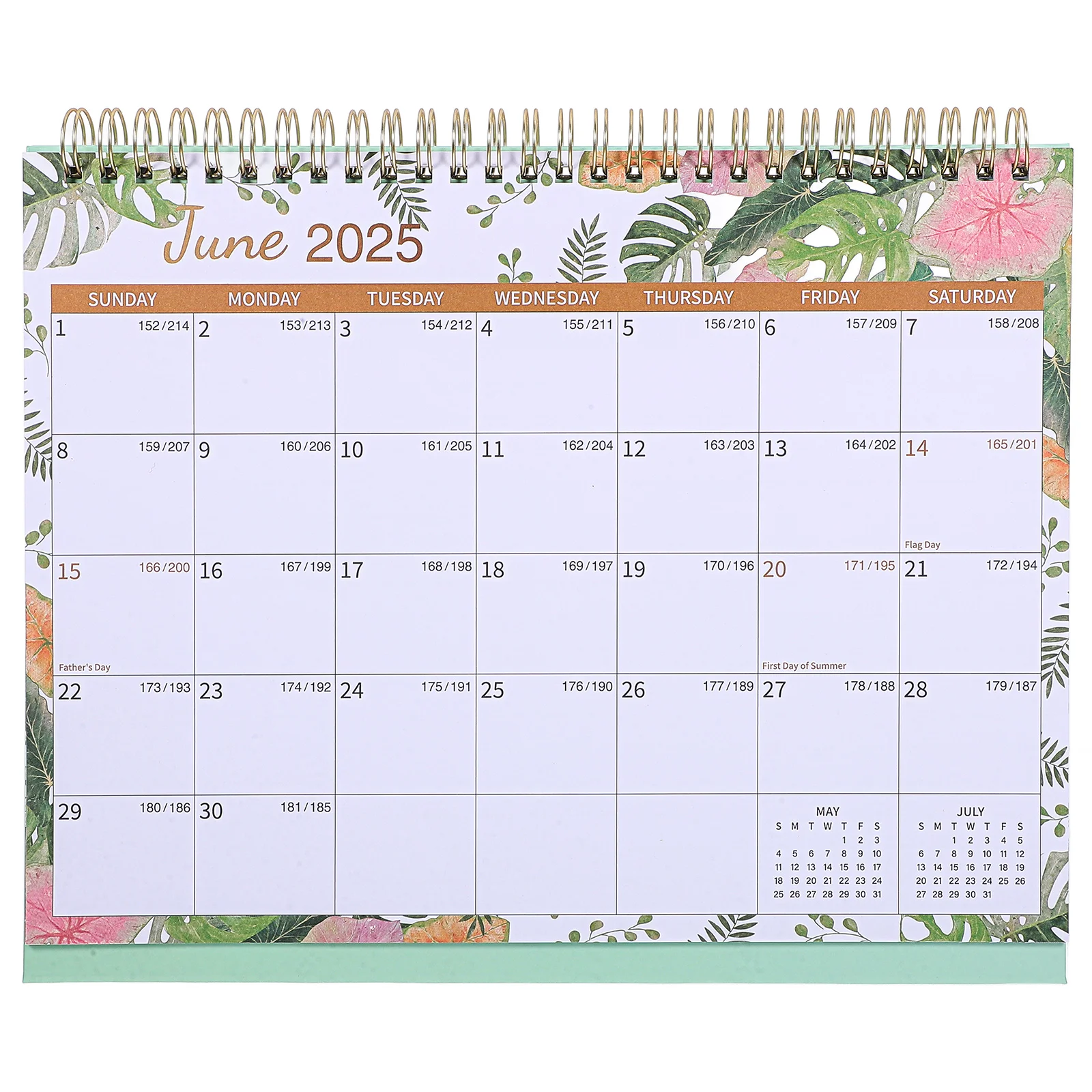 

2025 Desk Calendar Monthly Mini Memorandum Flip Academic Year Paper Office Spiral Standing