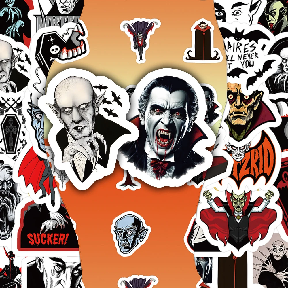 

10/30/54pcs Dark Horror Vampire Cartoon Stickers Gothic Graffiti Decal Toy DIY Notebook Laptop Phone Waterproof Cool PVC Sitcker