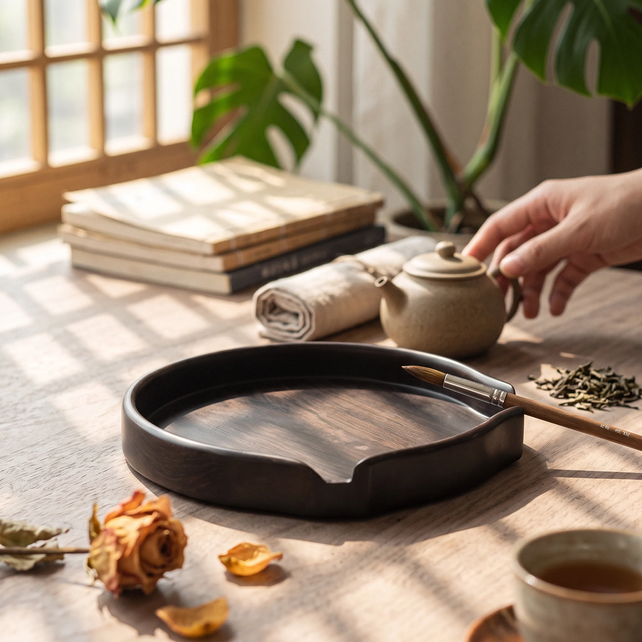 Tea Cake Storage Box Breathable Pu'er Tea Box with Lid Traditional Retro for Collectors