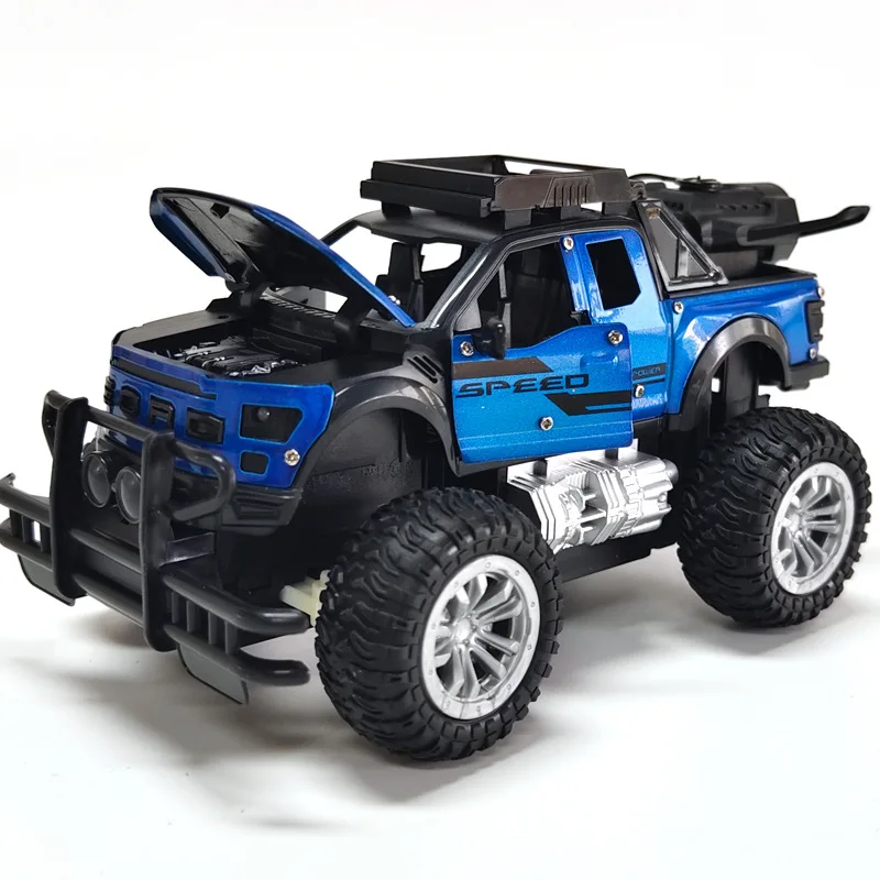 Domineering Raptor Fernbedienung 3-türiger Offroad-Pickup-Truck 1:18 Legierungsspray ferngesteuertes Auto ferngesteuertes Spielzeugauto aus Legierung