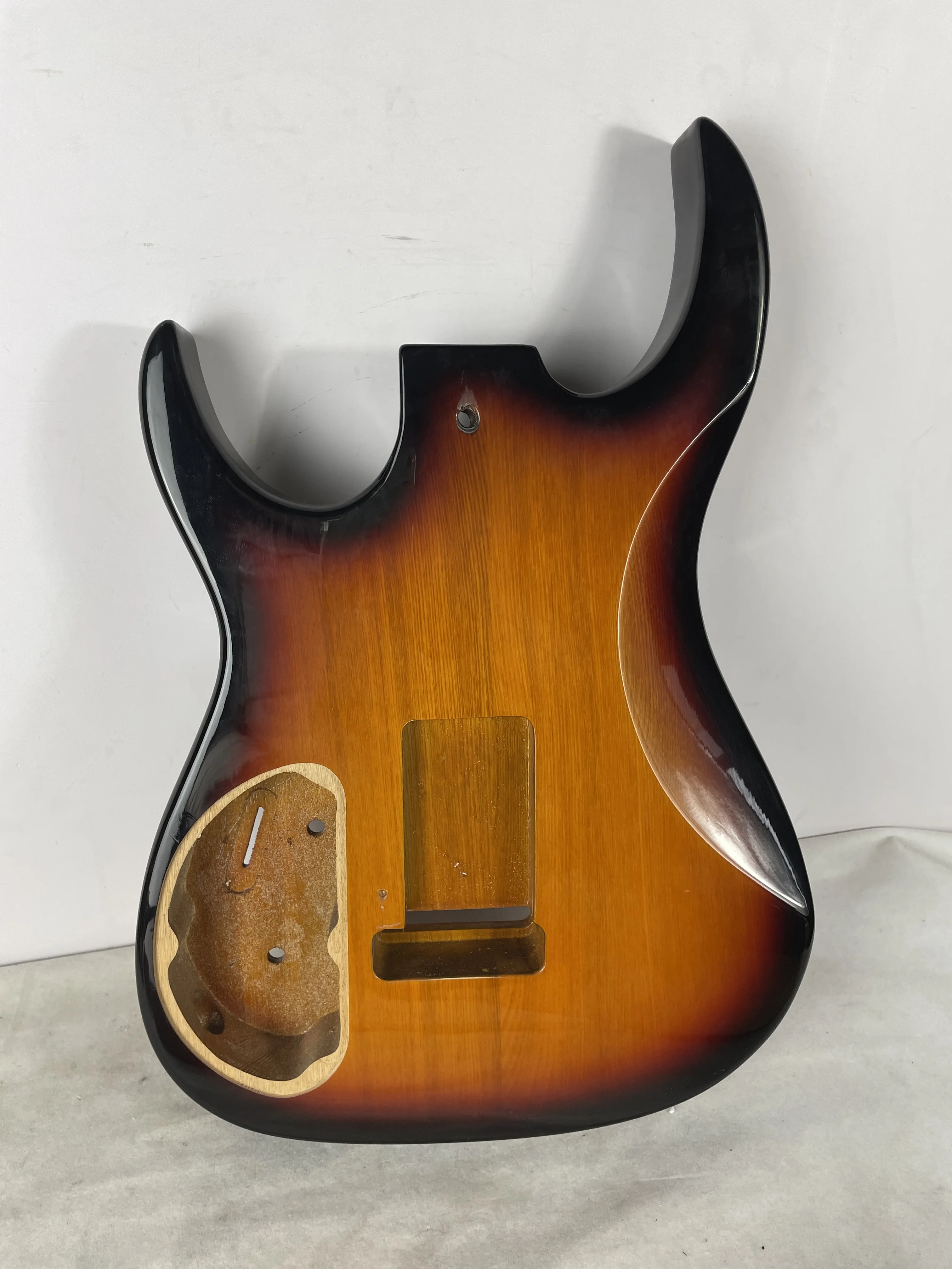 High quality ST guitar body completed with HH gloss gray wood DIY to replace unfinished guitar barrel bolt connection heel