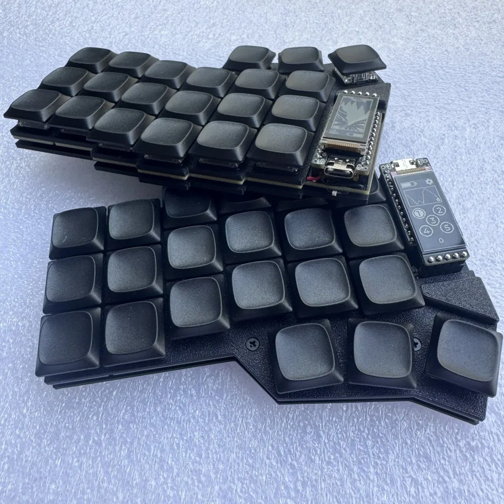 Corne 분할 키보드 3x6 사용자 정의 Kailh Choc 스위치 좋은 뷰 스크린 혼 키보드 키트 핫 스왑 Bluetooth ZMK Remap Teclado Gamer
