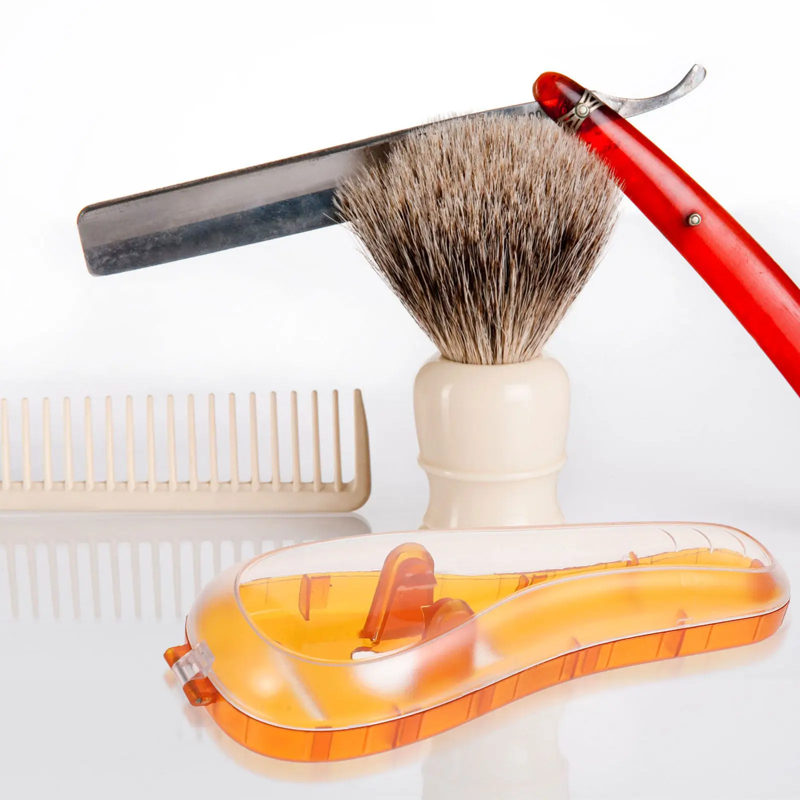 3Pcs Razor Storage Box Shaver Carrying Case Travel Use Shockproof Anti Shock Hygienic Clean Shaver Razor Holder