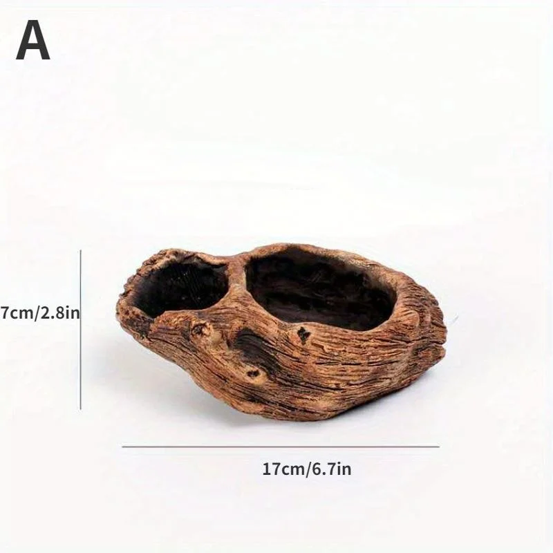 Creative Retro Cement Imitation Tree Stump Root Carving Wood Succulent Flower Pot