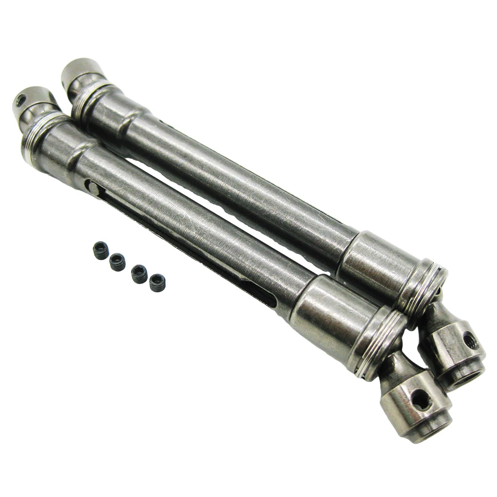 

RCGOFOLLOW 2 шт. стальные универсальные карданные шарниры с шлицами для радиоуправляемых моделей 1/10, универсальный приводной шарнир 94180, запчасть для радиоуправляемых машин