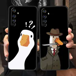 Cartoon Doubt Duck For Realme 11 10 9 8 5G 7 6 GT2 Pro Plus C21 C11 C25 C35 Silicone Cover For Realme GT Neo 2 3 3T Phone Case