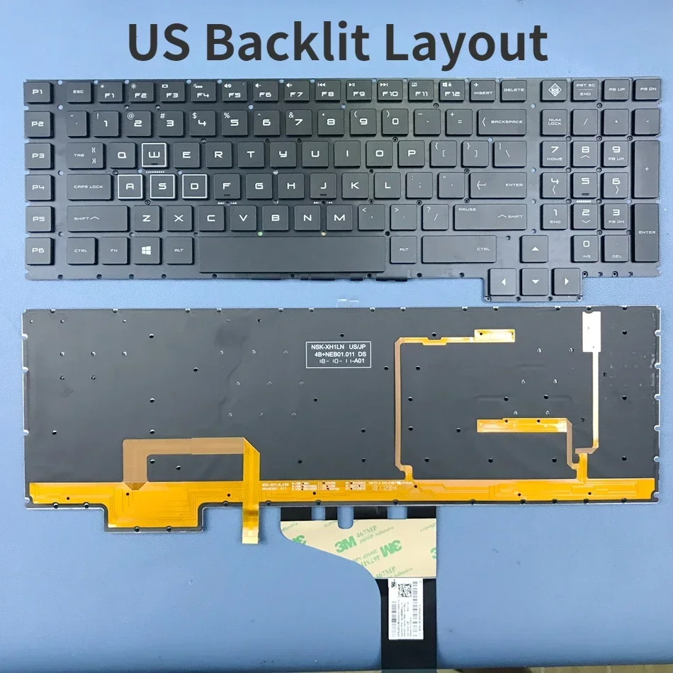 US RGB Backlit Keyboard For HP Omen 17-an 17-an00 17-an013tx -an014tx 17-AN000 17-AN031TX 17-AN016NG 17-AN053NR TPN-Q195 Series