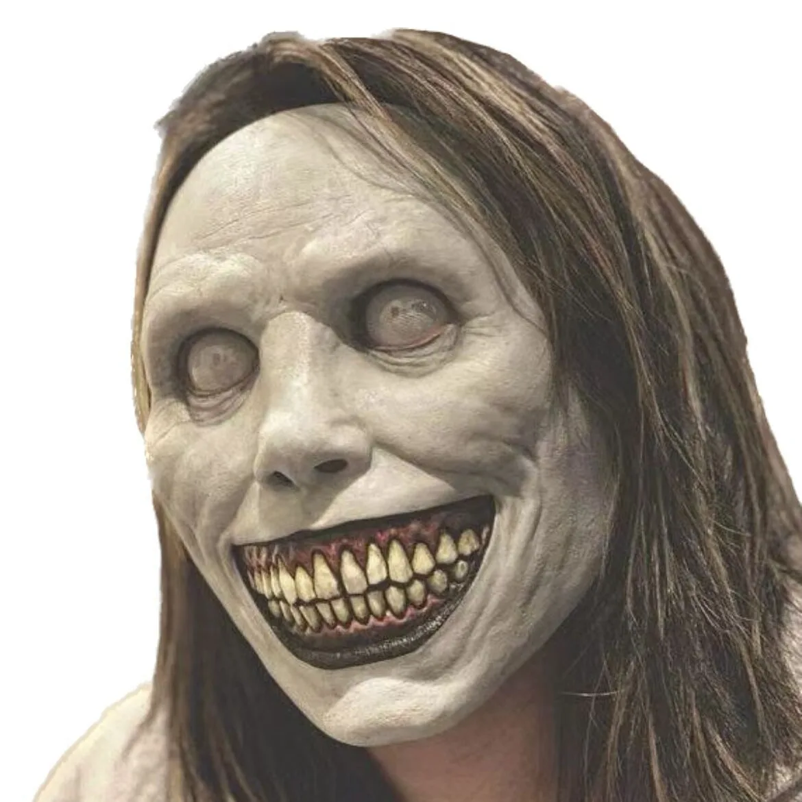 

Новое латексное пятно, прямые продажи с фабрики, COS, улыбка, экзорцист, белые глаза, маска демона