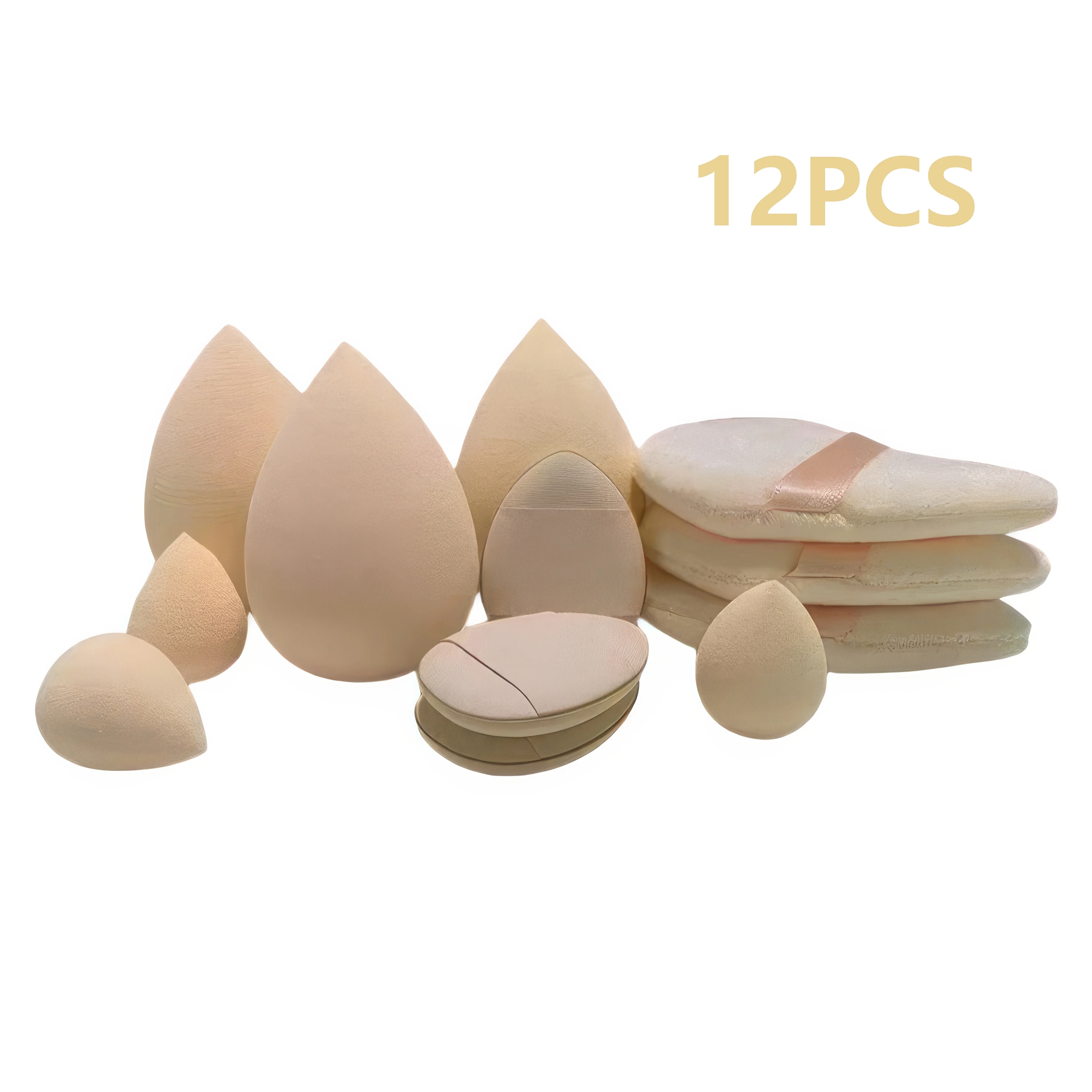 مجموعة إسفنجة مكياج احترافية مكونة من 12 قطعة وبودرة منتفخة، وسادة ومنفثات البودرة السائبة، إسفنجة خلط وتفاصيل صغيرة، خالية من اللاتكس، متعددة الاستخدامات #2