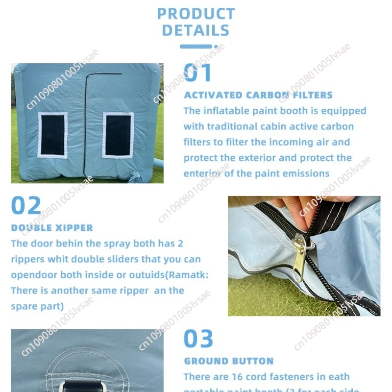 Outdoor Portable Inflatable Spray Paint Room Car Spray Paint Tent Inflatable Mobile Car Cover