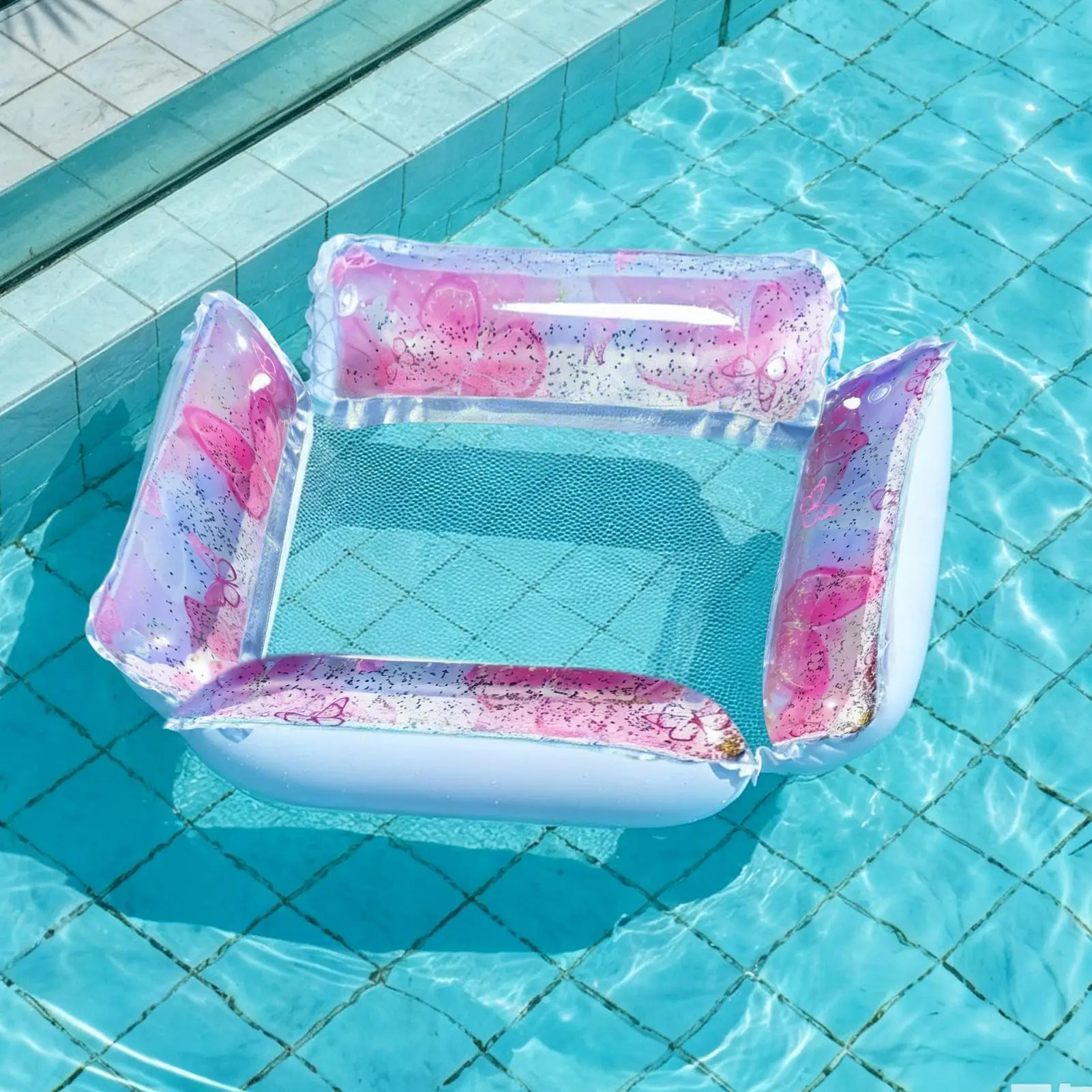 Pool Float For Adults Foldable Four-Tube Relaxation Raft Swim Pool Lounge Float Inflatable For Backyard Lake Poolside River Men