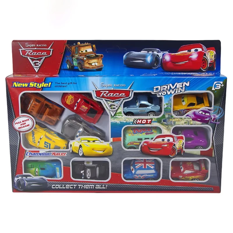 Disney pixar carros 12 pçs relâmpago mcqueen jackson tempestade mater modelo carros 6cm conjunto de brinquedos crianças presentes aniversário jogar veículos & modelos