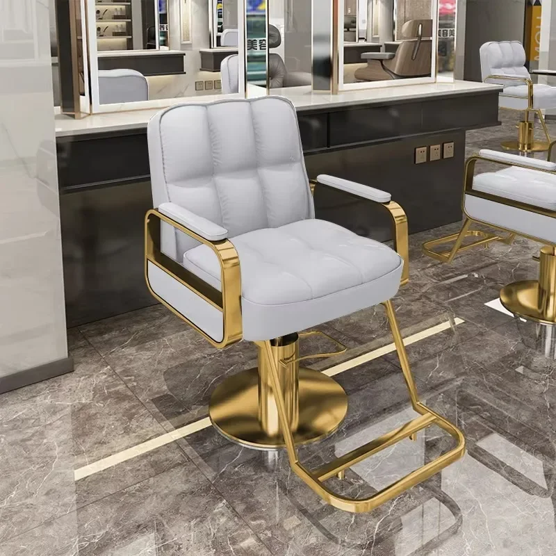 Support Beauty Barber Chair Swivel Professional Styling Classic Chair Shop Salon Luxury Silla Para Barberia Barbershop Furniture