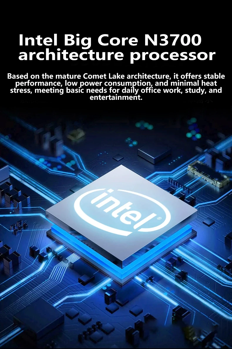 LENO Laptop 14.1" Windows 11 16GB RAM 2TB SSD Intel N3700 Ultra Slim Notebook Gamer 1080P Display Office Study Computer PC