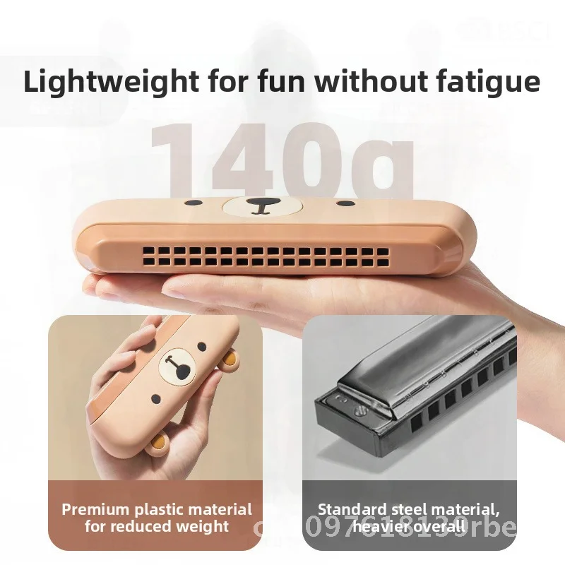 16-gaats mondharmonica voor kinderen Leuk cartoon muziekinstrument Vroeg onderwijsspeelgoed voor baby's Gratis muziek leren spelen