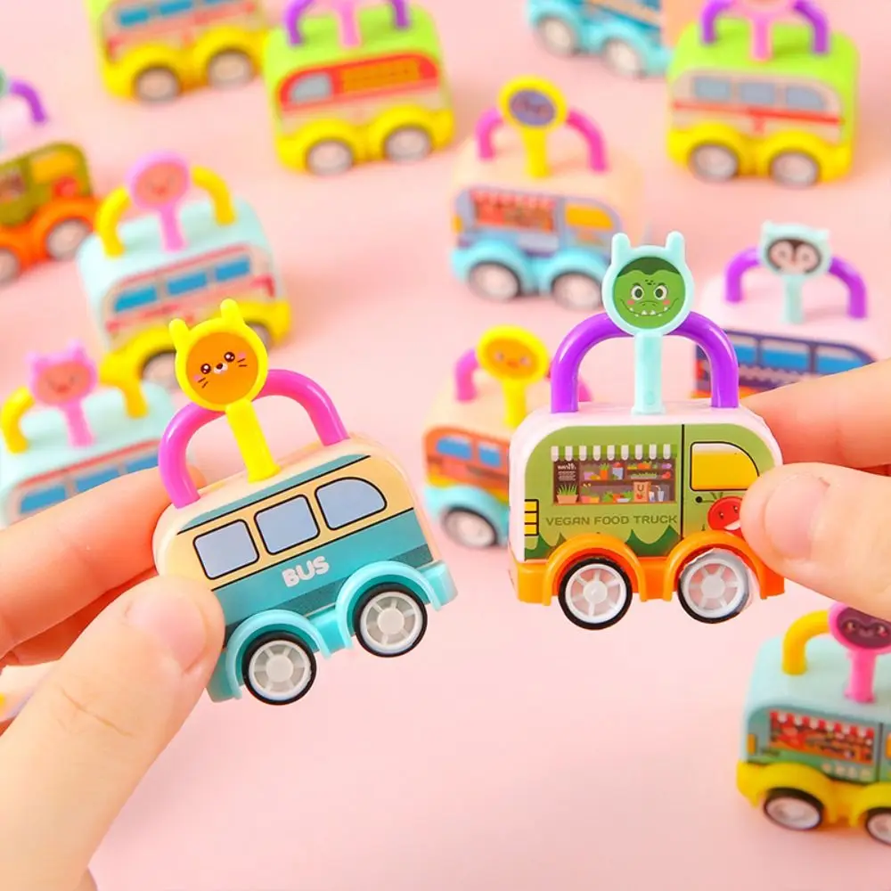 Vehicles Random Color DIY Puzzle Car Toys Bus Early Educational Key Matching Toy Key Lock Lock Head Car Toddlers