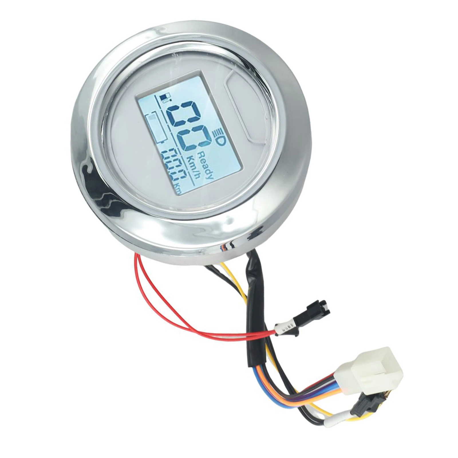 

ЖК-экран спидометра для электрических велосипедов и скутеров. В комплект входят необходимые цвета проводки работает бесшовно с системами 48 В и 72 В.