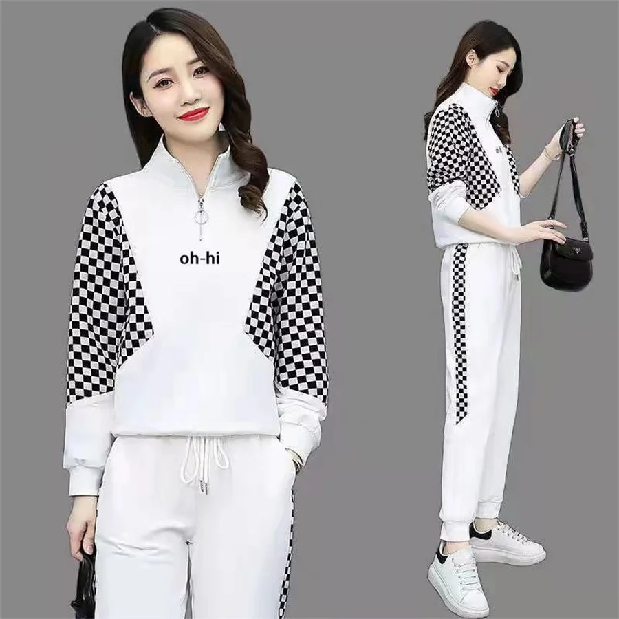 Women Cloting Sets Sweatshirt+Pants 2Pcs Sports Suit 2023 Spring Autumn Fashion Streetwear Zipper Outfit Female Casual Tracksuit