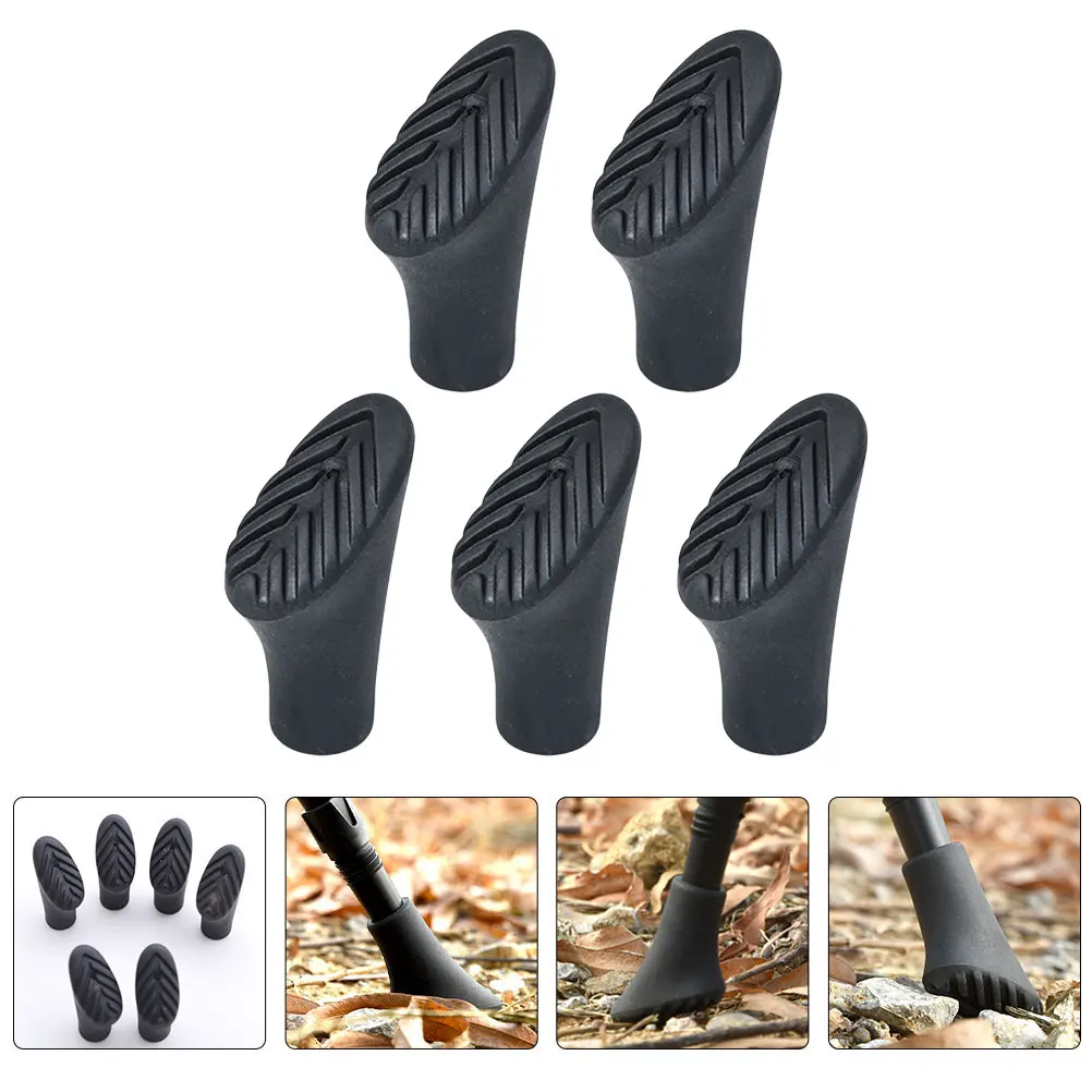

5Pcs Climbing Stick Protective Covers Rubber Anti-Slip Replacement Accessories for Trekking Hiking Alpenstock Alpenstock Cover