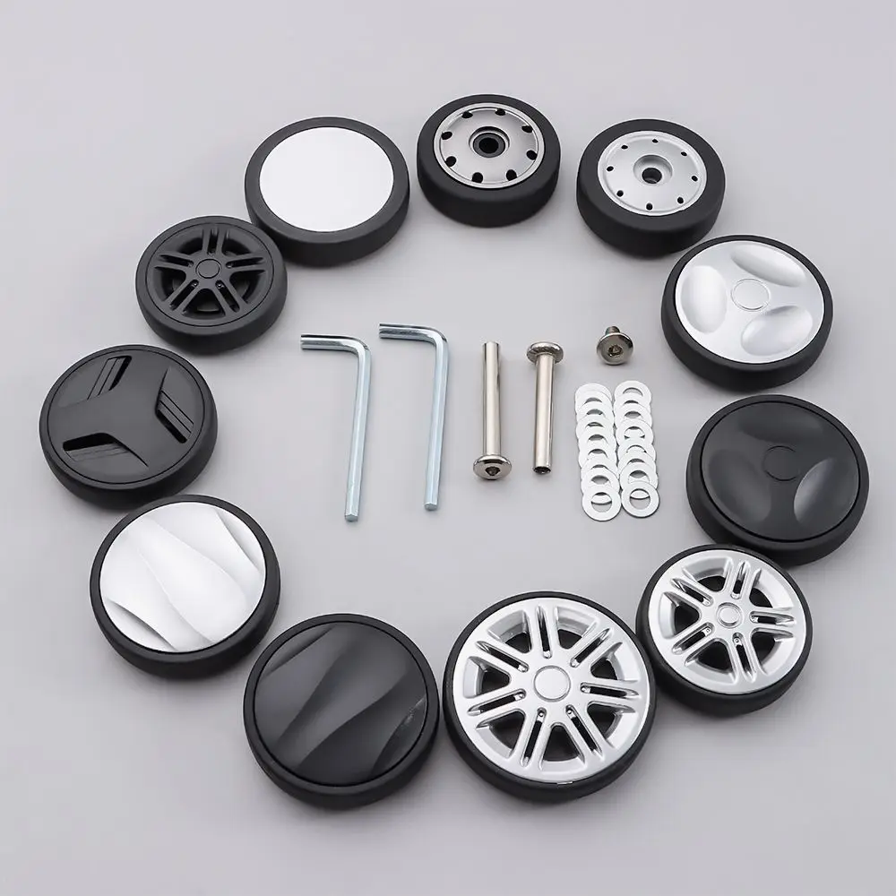 Suitcase Parts Axles Suitcase Wheels Replacement with Screw Travel Luggage Wheels Caster Wheel Repair Kit Luggage Accessories