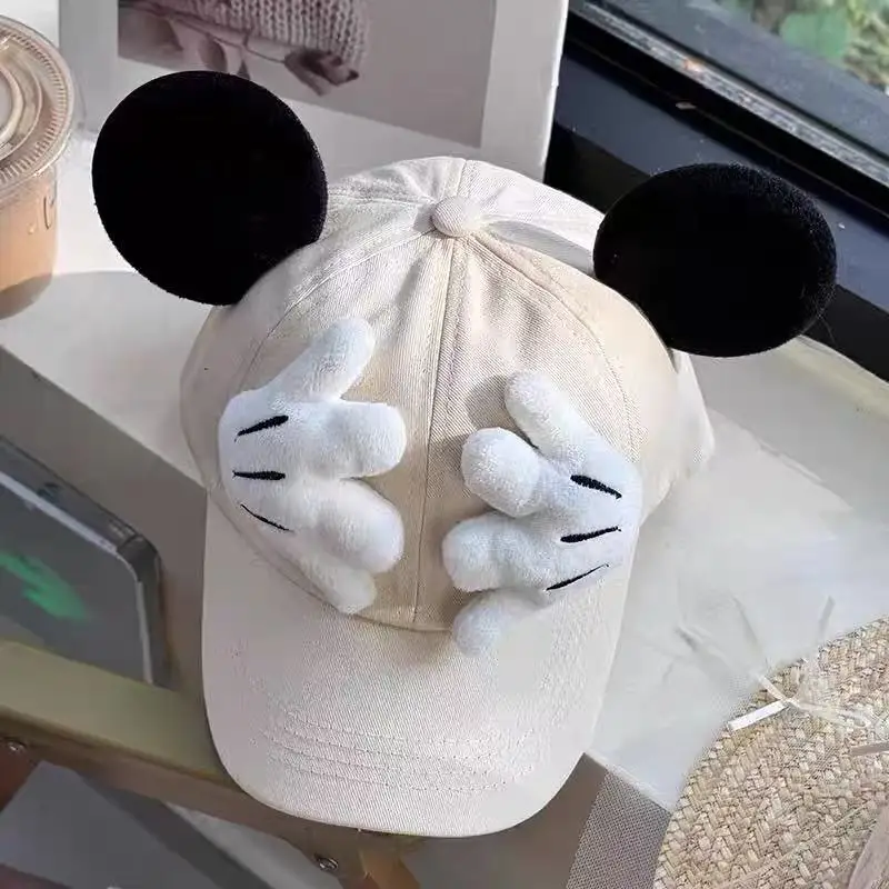 Parent-child matching set Cute Mouse ear Baseball Cap Adjustable Snapback Hat Children's Teens Adults Cartoon Sun Hat