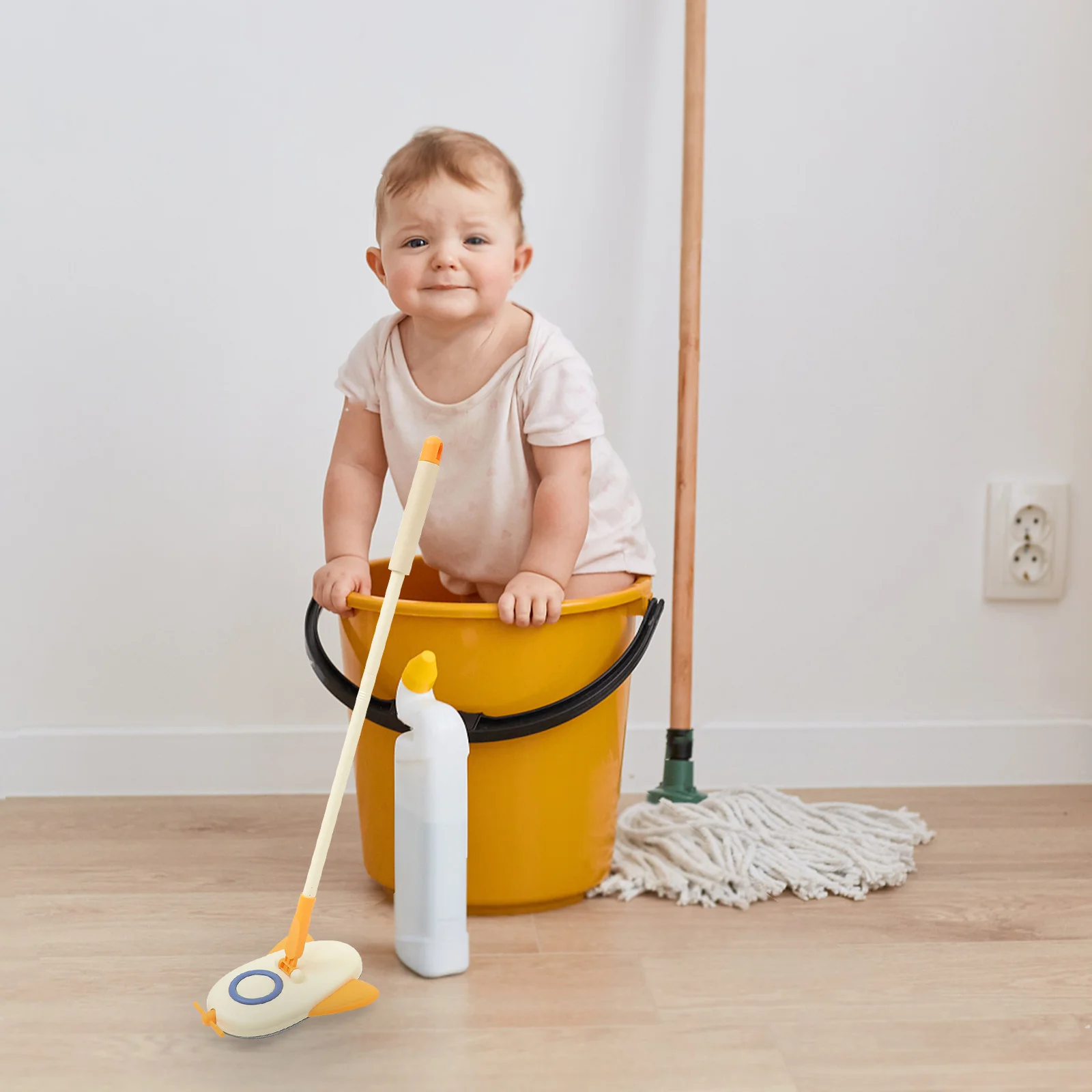 유아 청소 연습용 만화 모양 걸레, 교육용 놀이 청소 세트