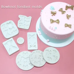 Mini Bow Silicone Fondant Molds Bowknot Fondant Chocolate Candy Molds Bow Sugar Craft DIY Cake Molds for Birthday Party