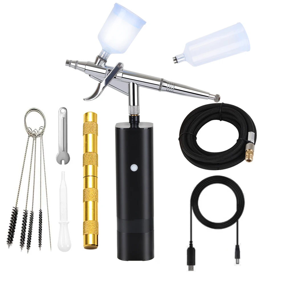 New Designed Integrated DIY Make Up Printing Nail Art Tattoos Cake Airbrush Compressor Kit Pneumatic Pump Tool