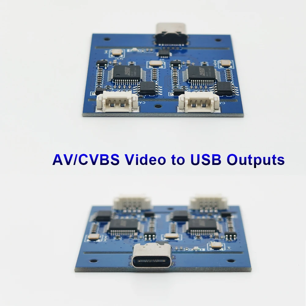 بطاقة التقاط CVBS/AV إلى USB 2.0 ثنائية القناة، بطاقة التقاط فيديو USB 1080P UVC توصيل وتشغيل محرك مجاني لنظام Android Windows