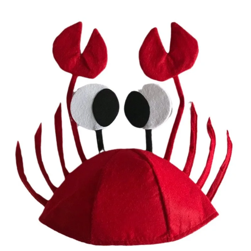 Chapeau de Cosplay en Forme de Crabe, Accessoire de Convenation pour l'École Maternelle, Équipement de Sauna, Ornement de Vacances, Décoration