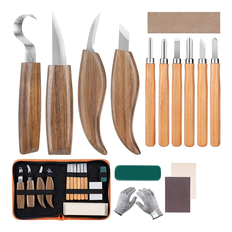 

Wood Carving Tools Whittling Kit Woodworking Kit Deluxe Spoon Carving Knife Kits For Beginners