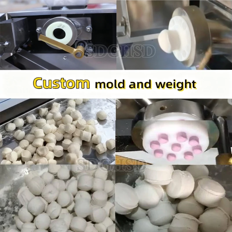 Diviseur de pâte électrique en acier inoxydable, Machine ronde, coupe-pâte automatique, Machine à petits pains à rouleaux