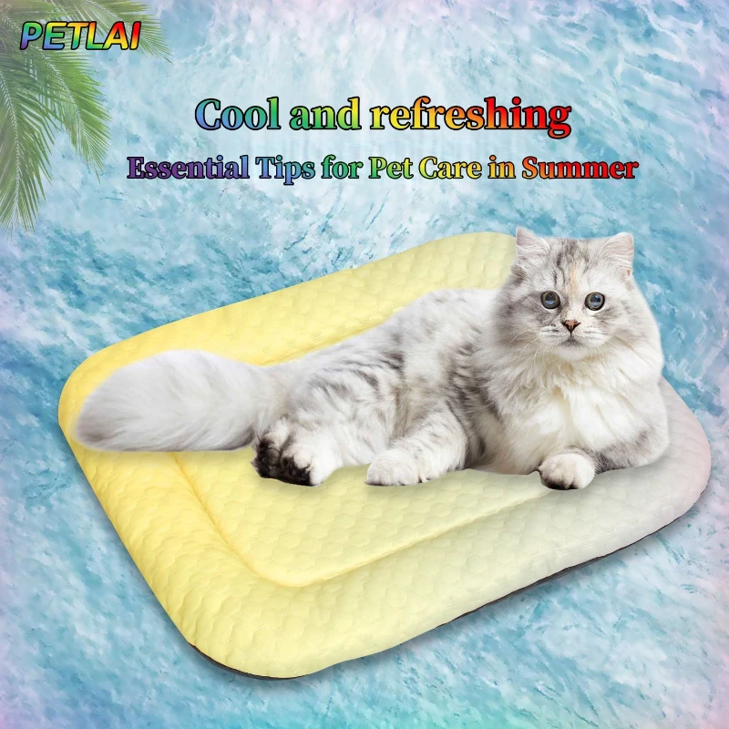 

Cat dog cool nest bed mat cushion pad relieving summer-heat temperature reduction gradient color rapid cooling pad cold ice mat