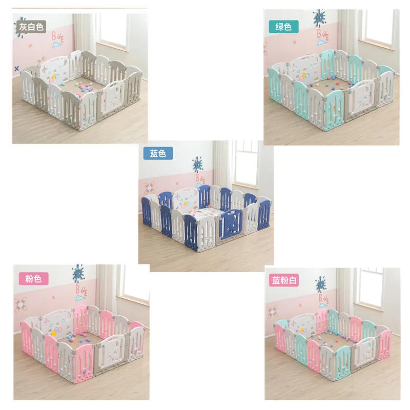 سياج ألعاب الأطفال الواقي للأطفال، سياج بلاستيكي قابل للطي للمنزل الداخلي، سياج بلاستيكي للرضع والأطفال الصغار #3