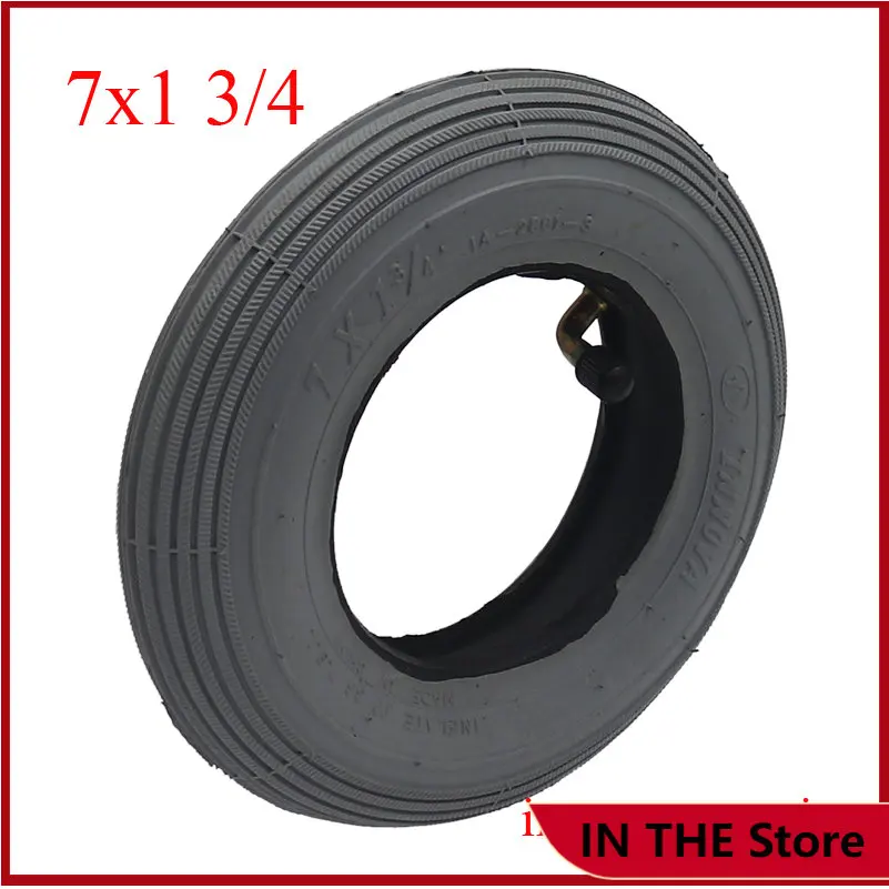 Thickened and Non-Slip  7inch 7x1 3/4Pneumatic Tires inner outer tire,for 7 Inch Electric Wheelchair Front Wheel Accessories