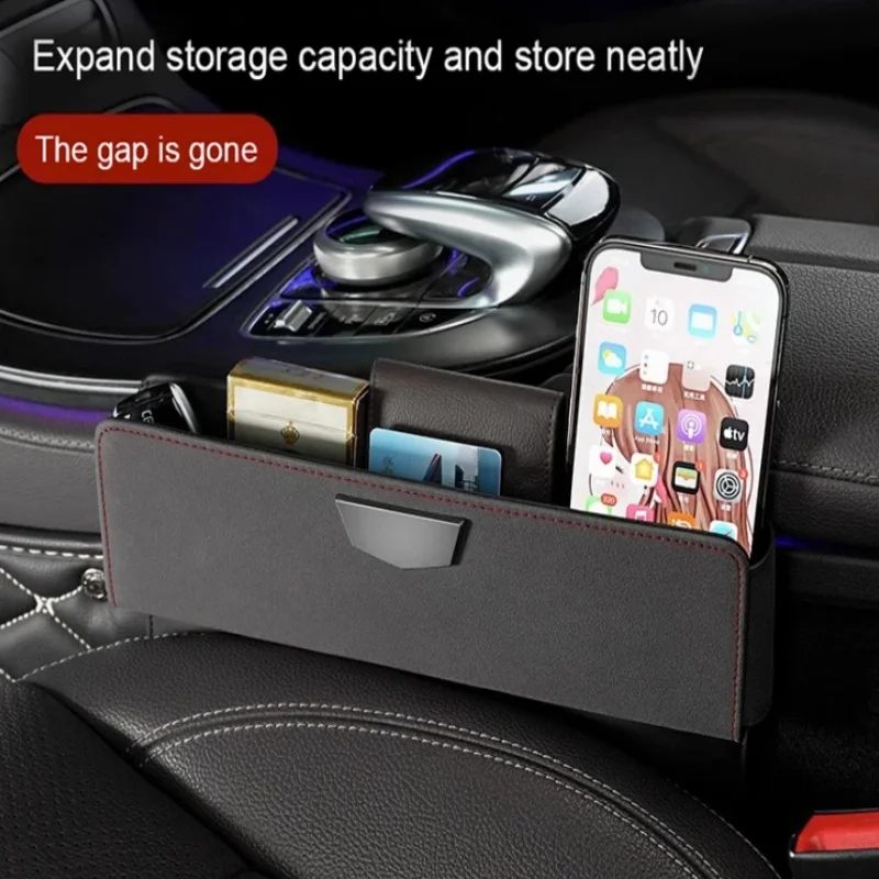 Suede Side Pocket Seat Gap Organizer Car Gadgets Car Accessory 2024 Storage Debris Bag Gadgets Bag Seat Cup Holder Gap Box