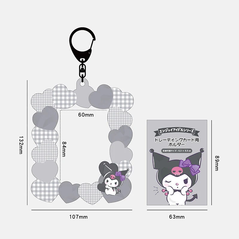 Sanrios Card Storage Case Anime Characters Hellokittys Kuromi Melody Students Meal Card Pochacco Bus Id Card Holder Keychain