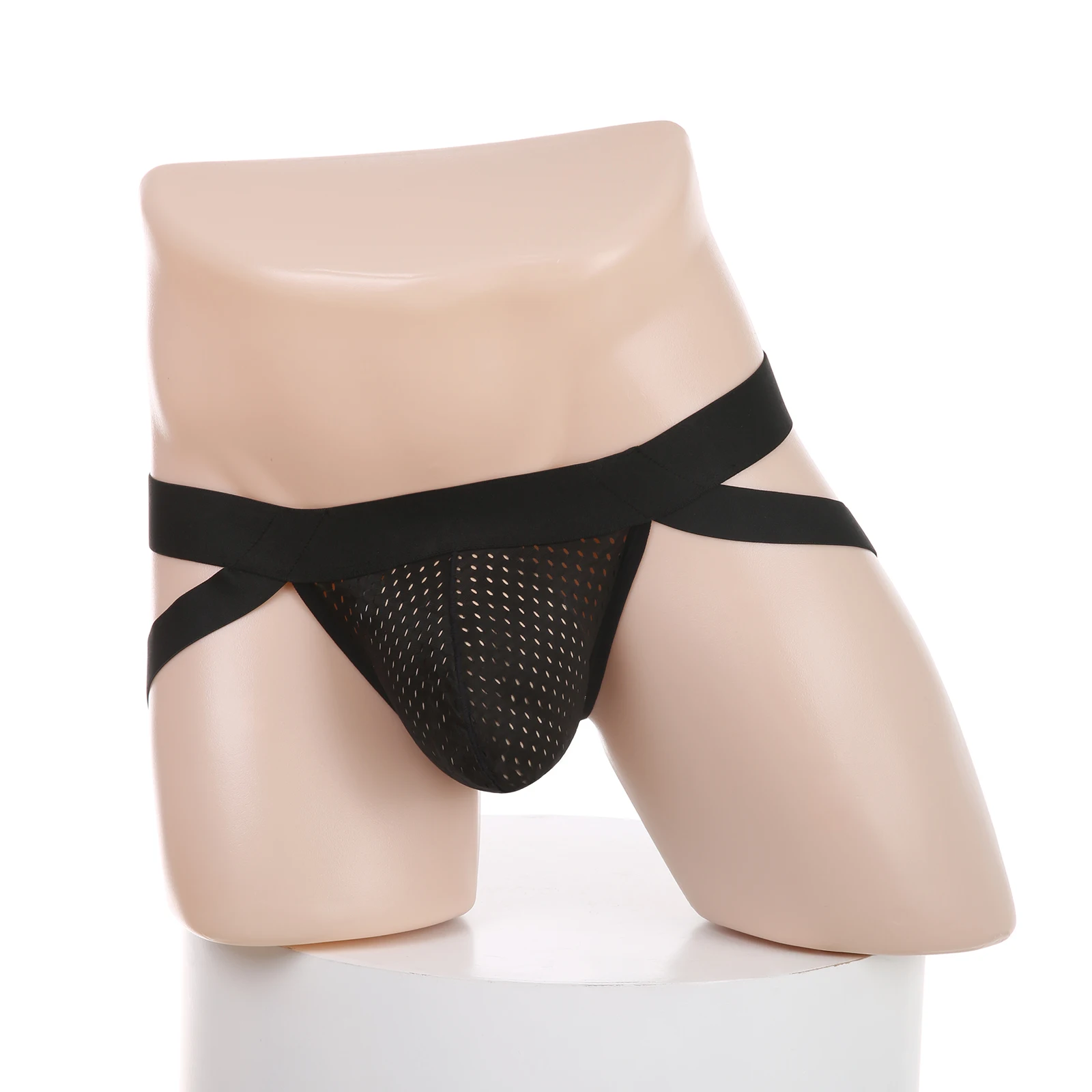 

Men's Athletic Supporter Elastic Jockstrap Metal Ring G-String Thong Gyms Jock Strap Underwear Man Workout Protection Briefs